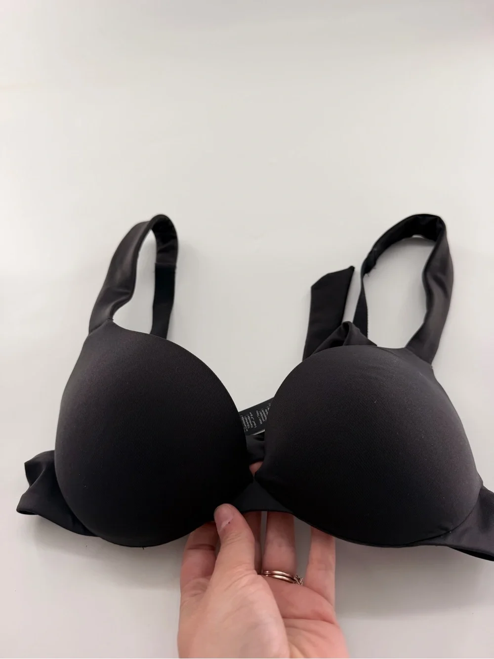 Skims Signature Swim Ultimate Push Up Bikini Top Onyx Black BT-TOP-5727W Size 2